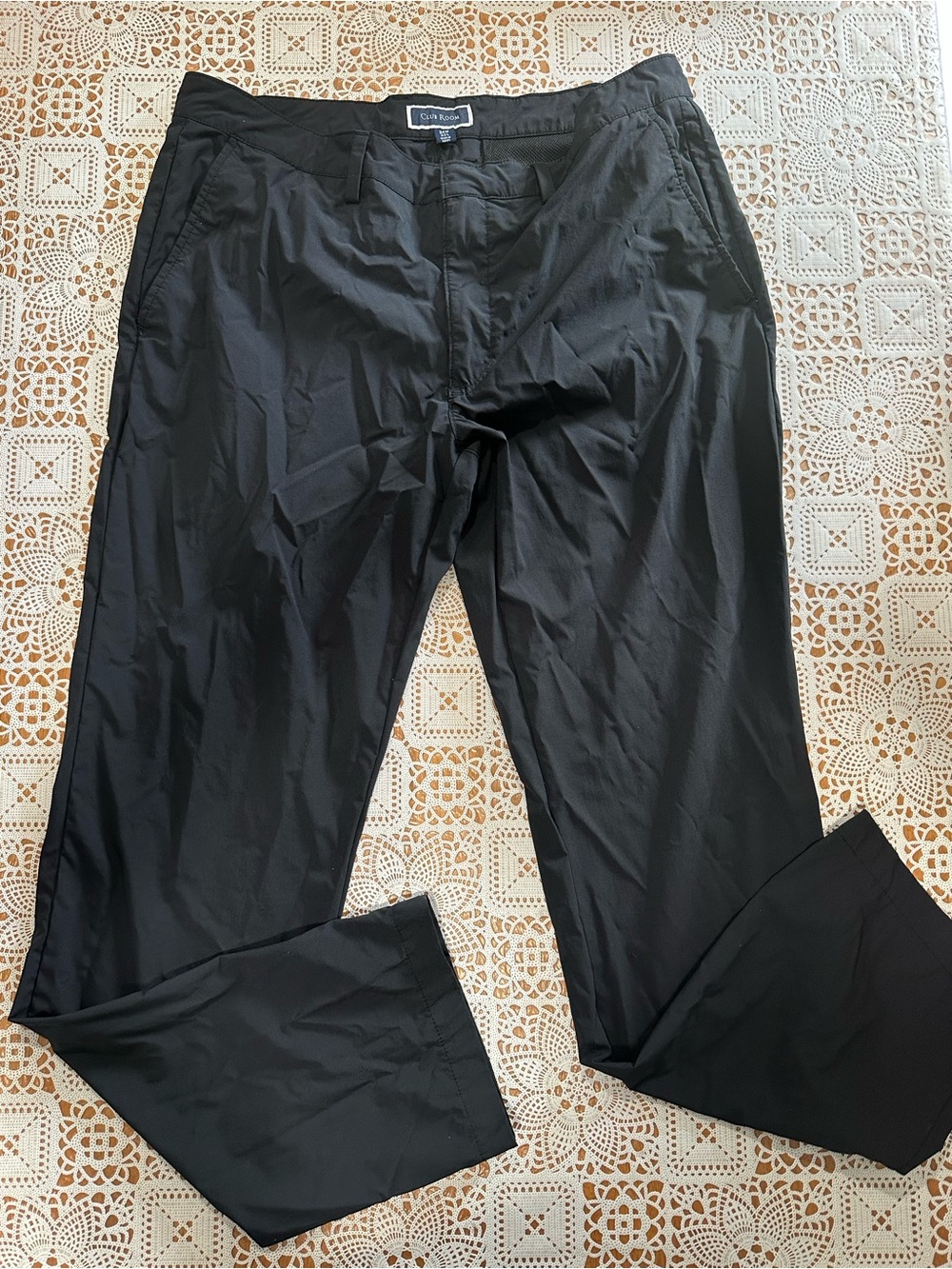 Club Room Men’s Black Tech Stretch Pants 34W 32L